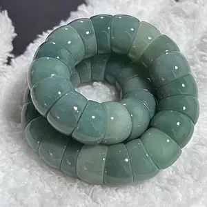 September Laurel Natural Bodhi Bead Stress Relief Bracelet, Green Polished Bodhi Meditation Beads, Unisex Calming Wrist Bracelet, Fashion Daily Wear Gift