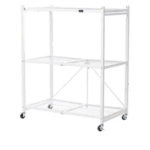 Origami 3-Tier Foldable Large Rack with Wheels Origami 3-Tier Foldable Large Rack with Wheels