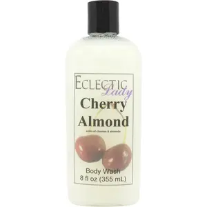 Cherry Almond Liquid Pearl Body Wash, 3 in 1 Use for Bubble Bath, Hand Soap & Body Wash