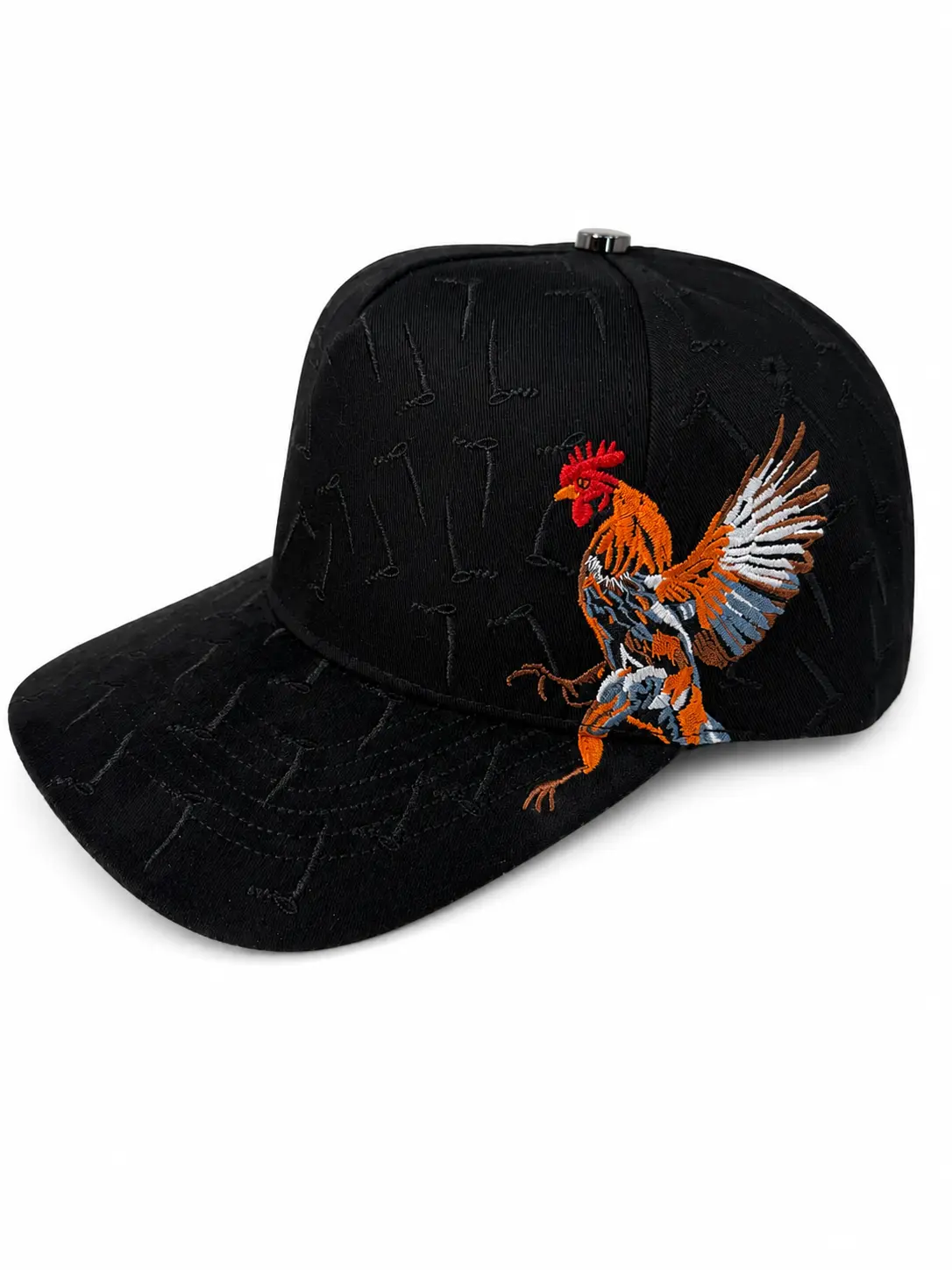 Premium Black Embroidered Gallo Snapback Hat