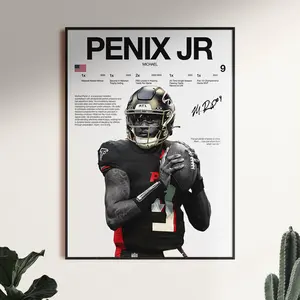 [SALE UP TO 40%] [Unframed] Michael Penix Jr Poster, NFL Wall Art, Quarterback Digital Download, Huskies Football Print, Penix Artwork, Sports Decor Gift