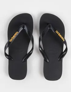 HAVAIANAS Top Logo Metallic Womens Flip Flops