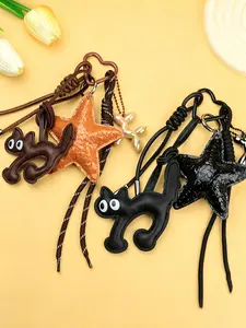 Bag Chain Big-Eyed Cat Bag Pendant Charms Multiple Colors Available High Quality Upscale Fashionable And Versatile Individualistic And Trendy Suitable For Bags And Keys Couple Gifts Gift To A Friend Bag Decoration Bag Charm Keychain Accessories For Bags