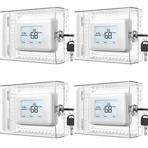 4X Large Thermostat Lock Box Cover with Key for Honeywell, Clear Thermostat Cover Fits Thermostats 5H X 6inch W