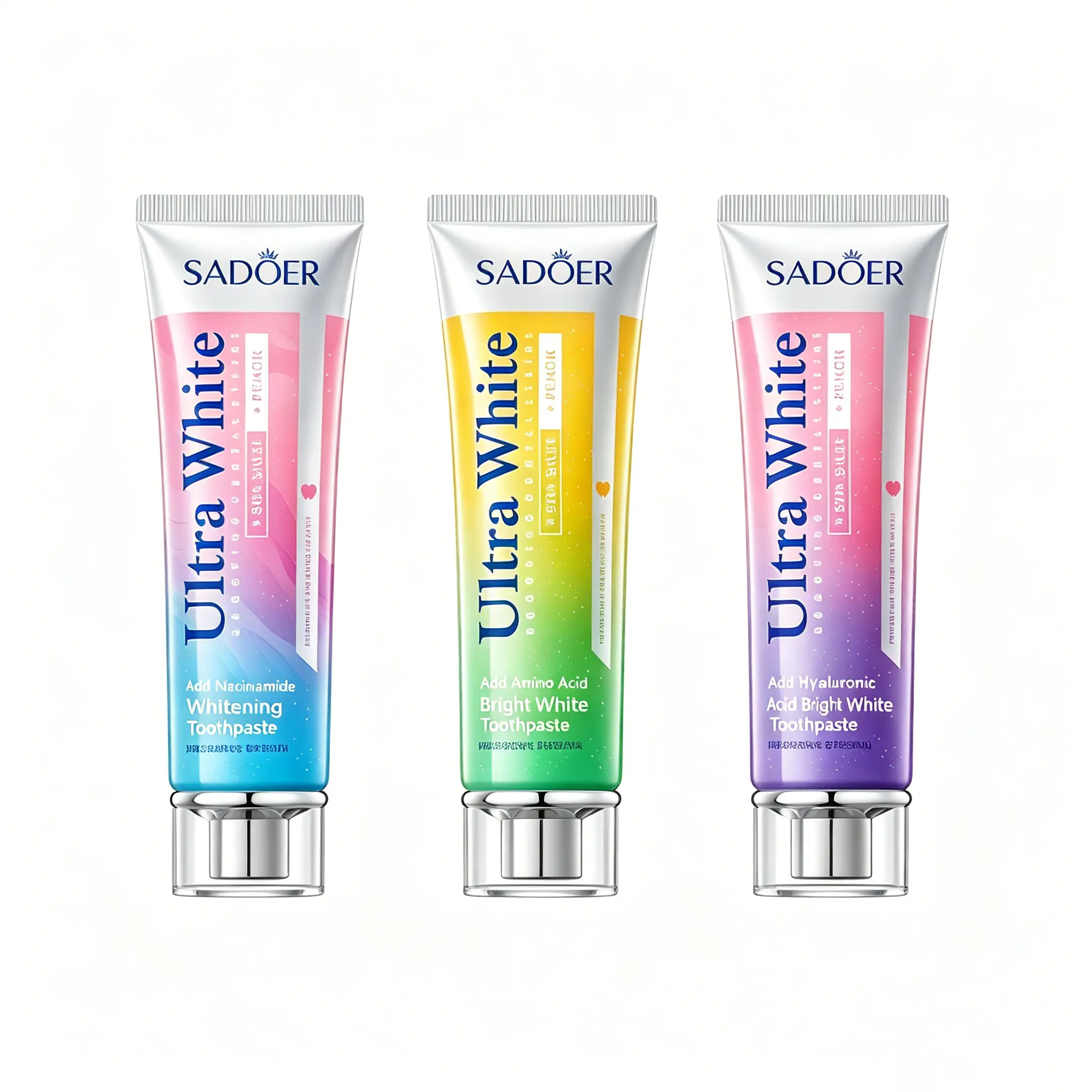 Assorted Fruit Floral Toothpaste with Hyaluronic Acid Amino Acid Niacinamide, Gently Clear Oral Surface Residues, Refresh Unpleasant Breath for Daily Household Oral Cleansing