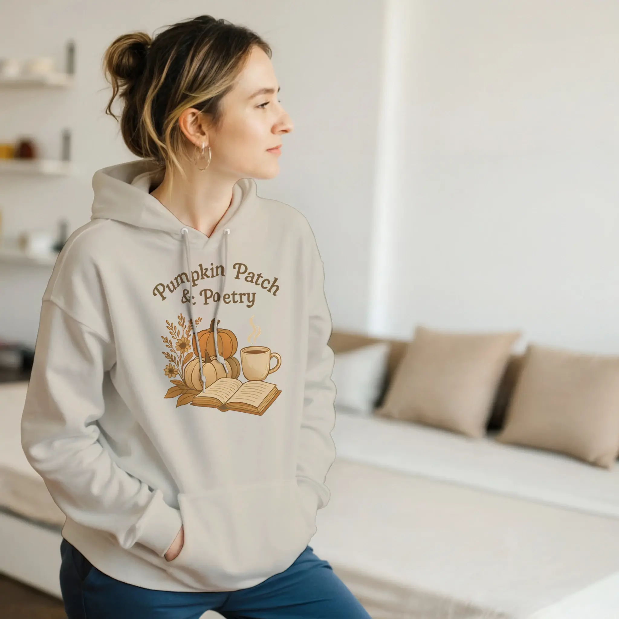 Pumpkin Patch & Poetry - Classic Unisex Pullover Hoodie | Gildan® 18500 Cotton Knit