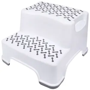 Double step stool,Compact size is ideal for neatly storing nearby wherever it is needed in the house