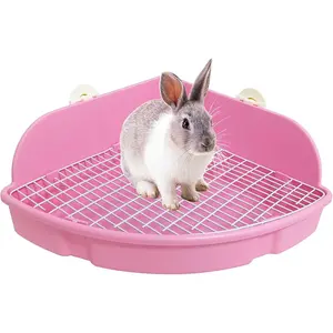 Large  Litter Box Bunny Corner Toilet Box Potty Trainer Bigger  Pan Small  Cage Toilet Bedding Box Fanshaped for Adult Guinea Pigs Chinchilla Ferret Galesaur