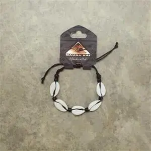 Sigay Adjustable Shell Black Bead Bracelet