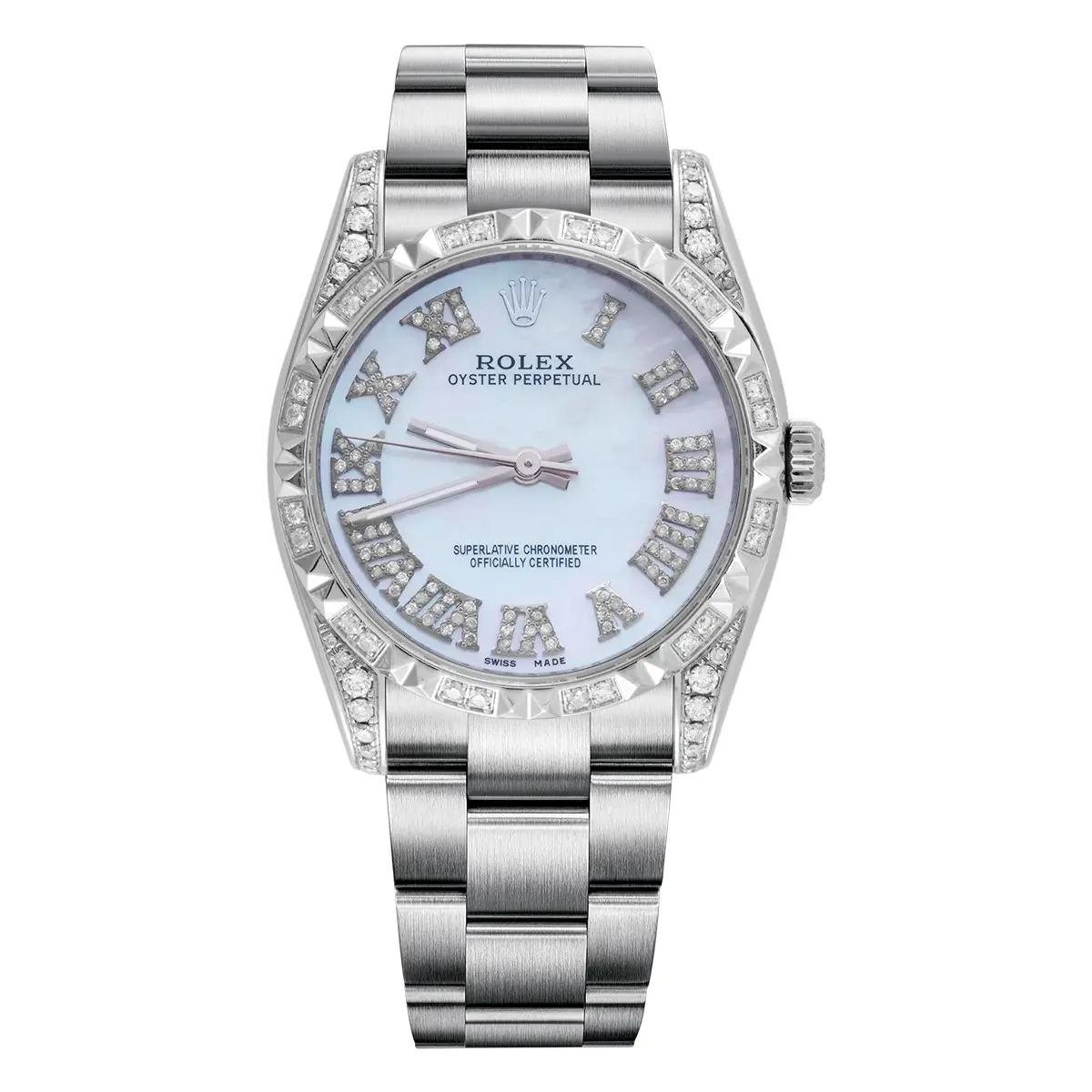 Rolex Women's Watch 31MM aftermarket diamonds 177200 Automatic Mechanical Whp041236