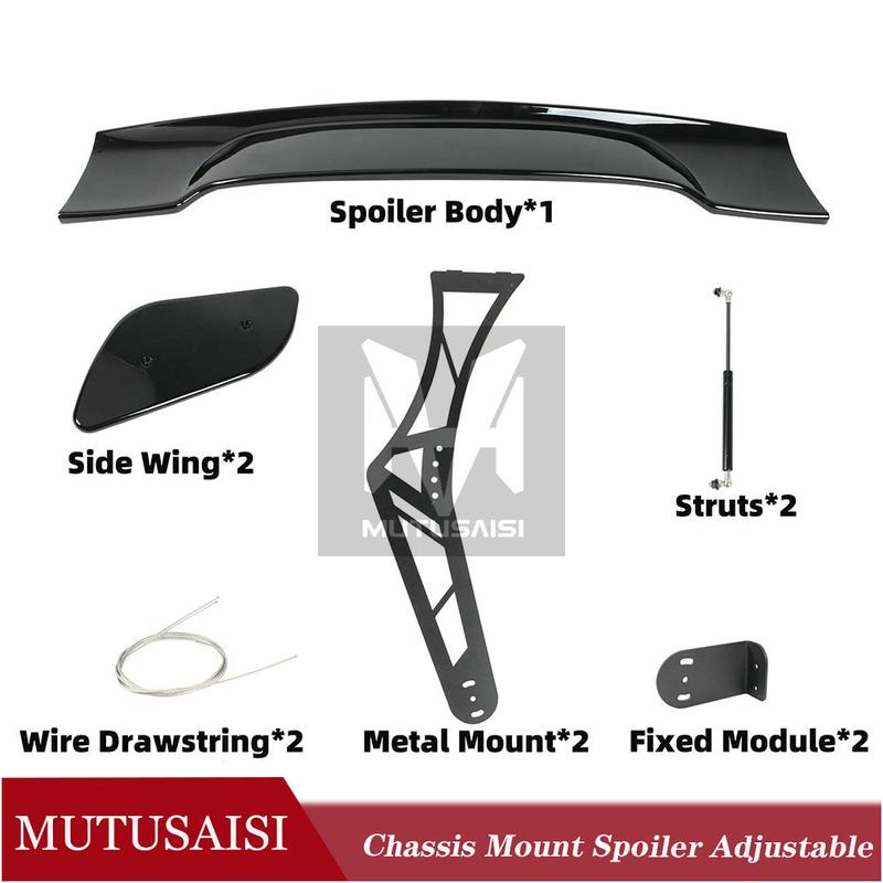 MUTUSAISI Universal 55inch GT Racing Spoiler Chassis Mount Trunk Wing Accessories for Most Vehicles