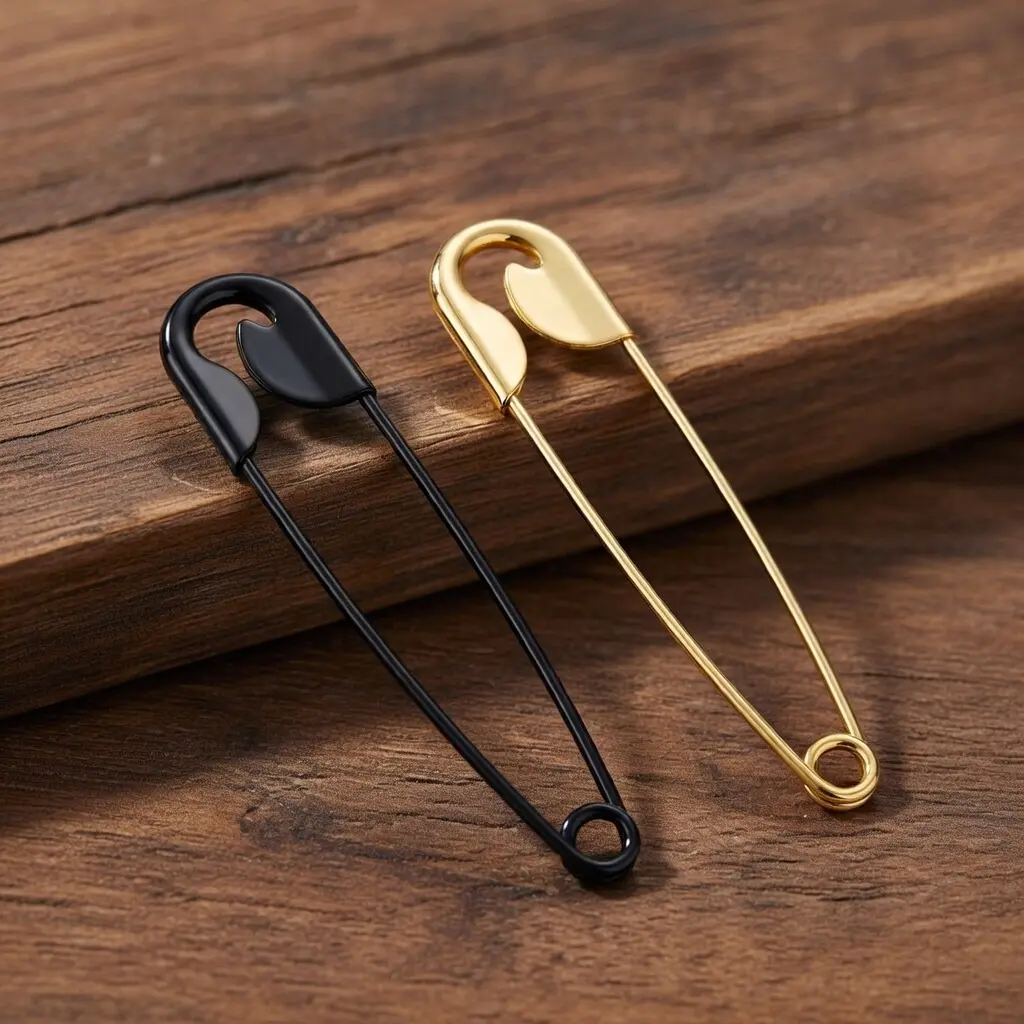 Mega Oversized Safety Pin Hair Clip for Thick Hair - Strong Grip Non-Slip Metal Hairpin - Trendy Y2K Punk Styling Pin for Women - Durable Secure Hold Hair Accessory for All Hair Types, Daily Wear