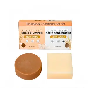 Coconut Oil & Olive Oil Hair Care Set, Moisturizing Formula, Gentle Cleansing, Nourishing Shampoo & Conditioner Bars