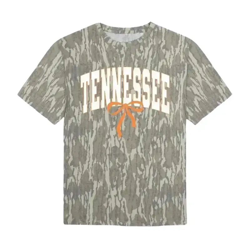 Tennessee Orange Mossy Oak Camo Shirt, Hunting Camo T Shirt for Men Women, Outdoor Short Sleeve Tee, Bottomland Camouflage Shirt, Fishing Camping Casual Top