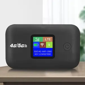 Travel WiFi Hotspot Router with SIM Slot 4G 5G Portable LTE Mobile 300Mbps LED Display Stable Connection Supports 10 Devices Outdoor RV