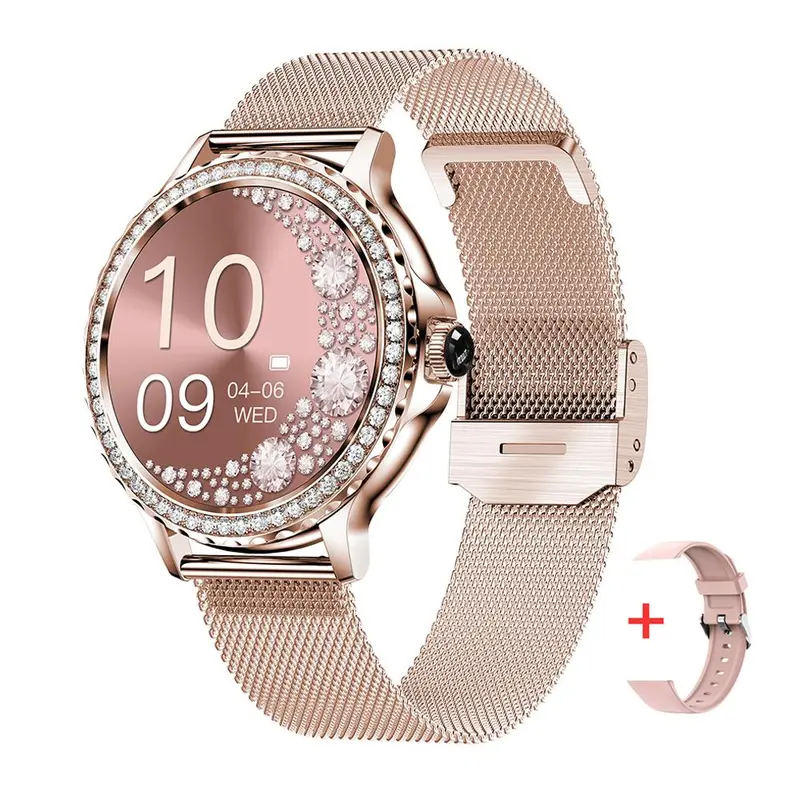 1.3 inch Ladies Fashion Luxury Smart Watch, Answer/Make Call Message Reminder Smartwatch with Calls, 100+ Sports Fitness Tracker Multi-functional Watch Compatible With Android and IOS Phone, Wireless Smartwatch, Sports Tracking Smartwatch, Gifts for Women