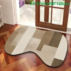 Abstract Style Irregular Rug, Washable Non-Slip Design, Suitable for Hallway/bathroom/living Room, Durable and Easy to Clean