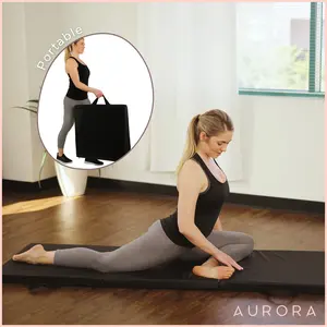 Tri-Fold Exercise Mat for Yoga Floor Workout Stretching Portable & Durable for Home & Studio Use