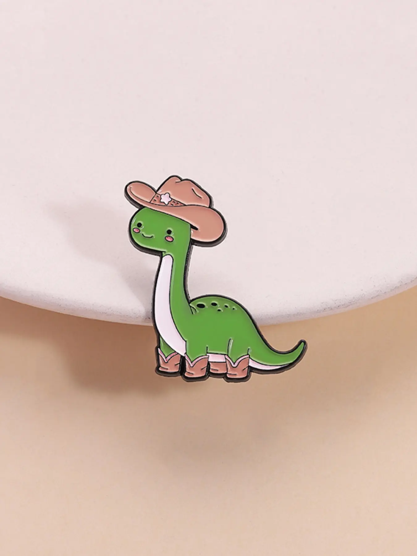Cartoon Dinosaur Badge Pin, Zinc Alloy Enamel Brooch, Cowboy Hat & Boots Design, Vintage Geek Accessory Jewelry for Men Jackets/purses, Enamel Lapel Pins