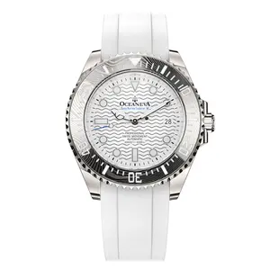 Oceaneva Deep Marine Explorer VI 6000m Grade 5 Titanium Automatic Watch White Dial 44mm Case 6000m Water Resistance Swiss Made Movement