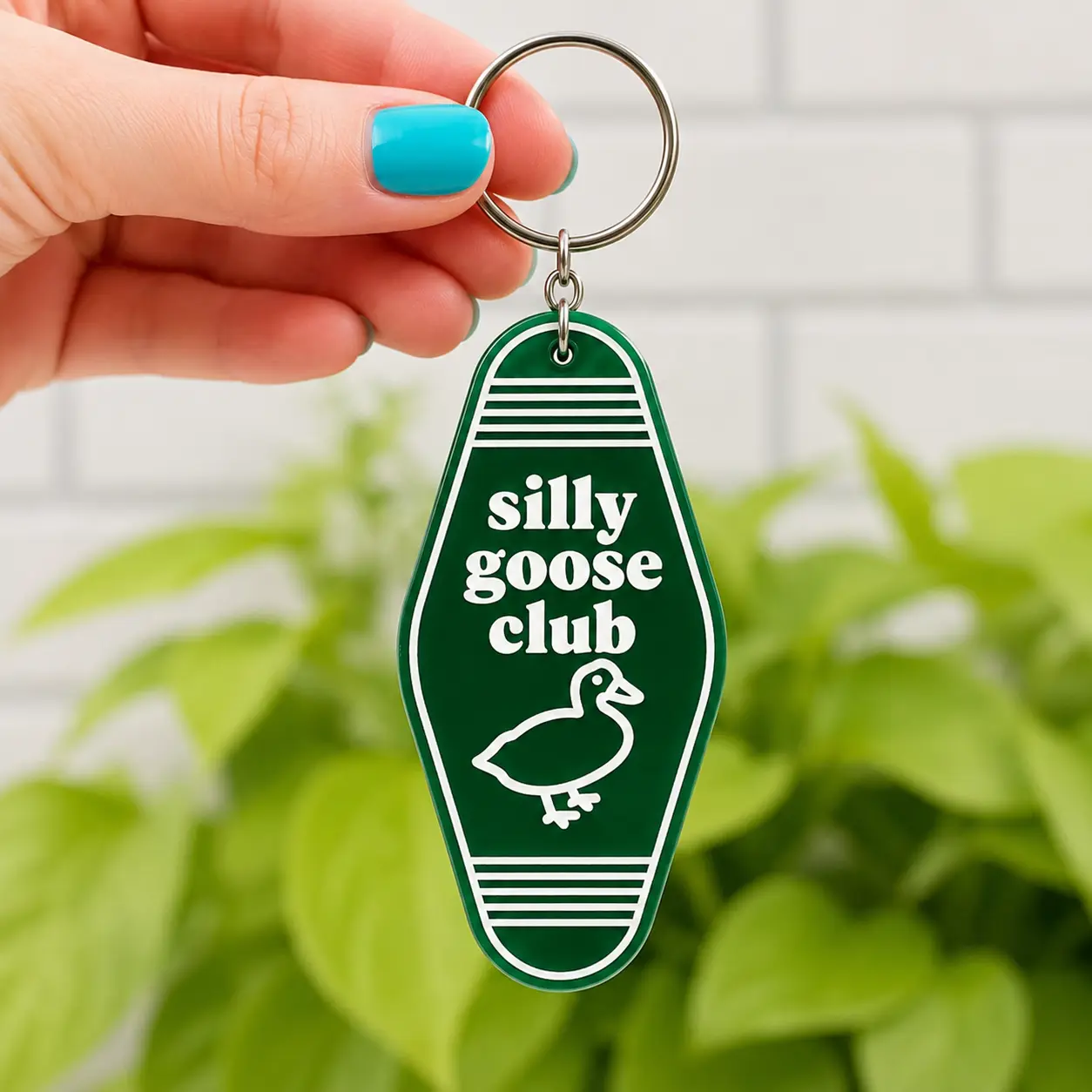Silly Keychain Goose Keychain Funny Key Chain Gag Key Ring for Men Women