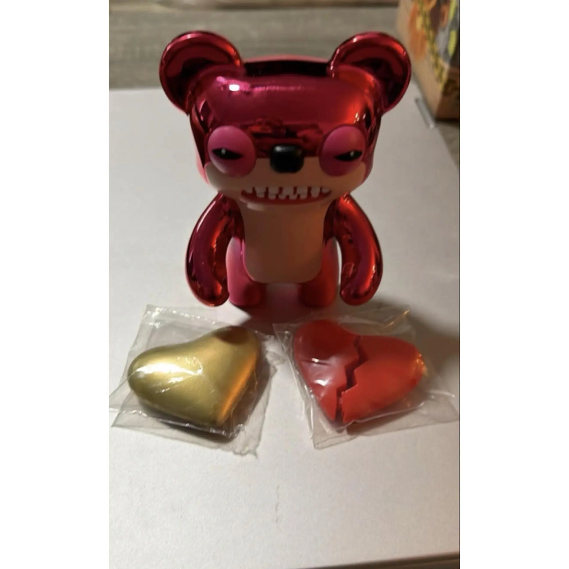 Fuggler Gold Figure Edition "Pink" RARE 1/36 with 2 Accessories New Never Used Opened Box Collectible Toy