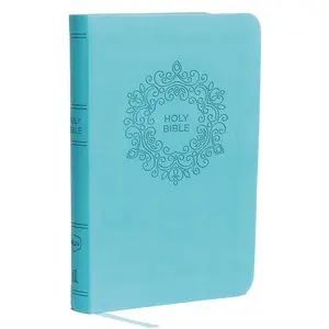 NKJV, Thinline Bible, Compact, Leathersoft, Blue, Red Letter, Comfort Print: Holy Bible, New King James Version by Thomas Nelson [Leathersoft Book]