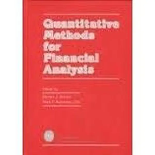 USED Book - Quantitative Methods for Financial Analysis by Steven J Brown (Paperback) - english