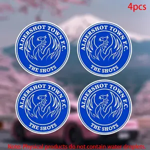 4pcs-ALDERSHOT TOWN FC Sticker-car stickers for doors, windows, laptops, luggage, furniture and bumpers-durable adhesive vinyl material