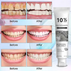 10% Nano Hydroxyapatite Toothpaste, Whitening Fresh Breath, Repair and Strengthen Enamel, Fluoride-Free Gentle Care, Promote Dental Health, 120g