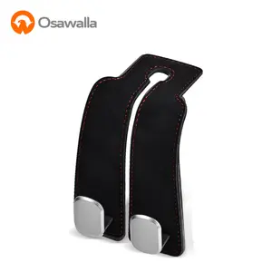 Headrest Hooks for Car, Car Seat Back Organizer Storage Hook, Double Hook Car Seat Hooks for Hanger Purses and Bags, Leather Purse Holder for Car