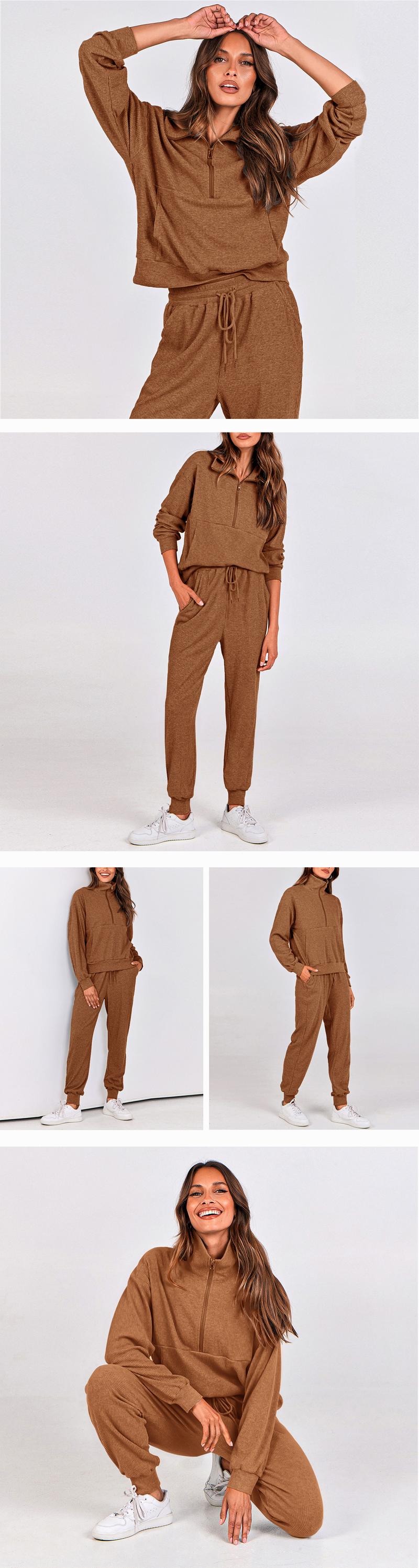 PRETTYGARDEN Women's 2-Piece Sweatpants Set Long Sleeve Half Zip Pullover Sweatshirt & Joggers Pants Comfy Outfits Soft Tracksuit for Yoga Gym Activewear with Front Pocket & Elastic Waistband - Sweatsuit Loose PRETTYGARDEN Women's 2-Piece Sweatpants Set Long Sleeve Half Zip Pullover Sweatshirt & Joggers Pants Comfy Outfits Soft Tracksuit for Yoga Gym Activewear with Front Pocket & Elastic Waistband - Sweatsuit Loose