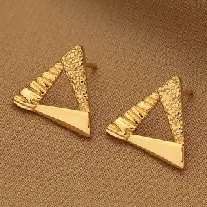 925 Sterling Silver Triangle Shape Earrings Donut Earrings