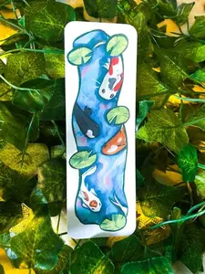 Colorful Koi Pond Original Bookmark