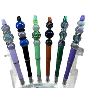 Mirage Beaded Pens with Colorful Beads and Smooth Writing Tips for Office and School Use