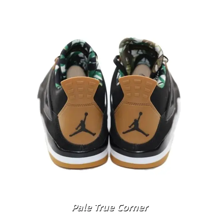 Brand New Sealed Single Pair Unisex Mid-Top Leather & Mesh Retro Basketball Sneakers - Black, Floral Lining, Flat Laces, Gum Rubber Outsole, Breathable Side Panel, Streetwear Casual Sports Shoes With Original Shoe Box