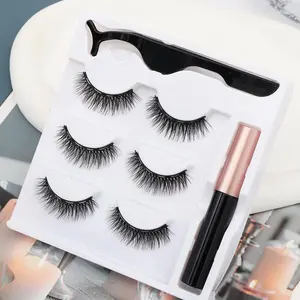 Magnetic Eyelashes with Applicator, 1 Set 3 Pairs Reusable No Glue Needed Natural Look Eyelash Extensions with Tools, Eye Makeup Product for Women & Girls, Cosmetic, DIY Eyelash Extensions