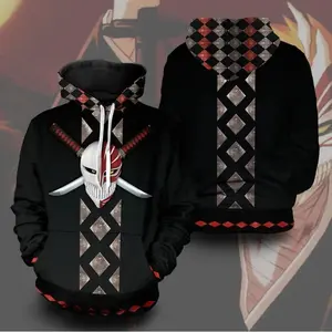 Japanese Anime Bleach Cosplay Hoodies 3D Printed Sweatshirt Men/Women Long Sleeve Tracksuit Pullover Harajuku Men's Clothing