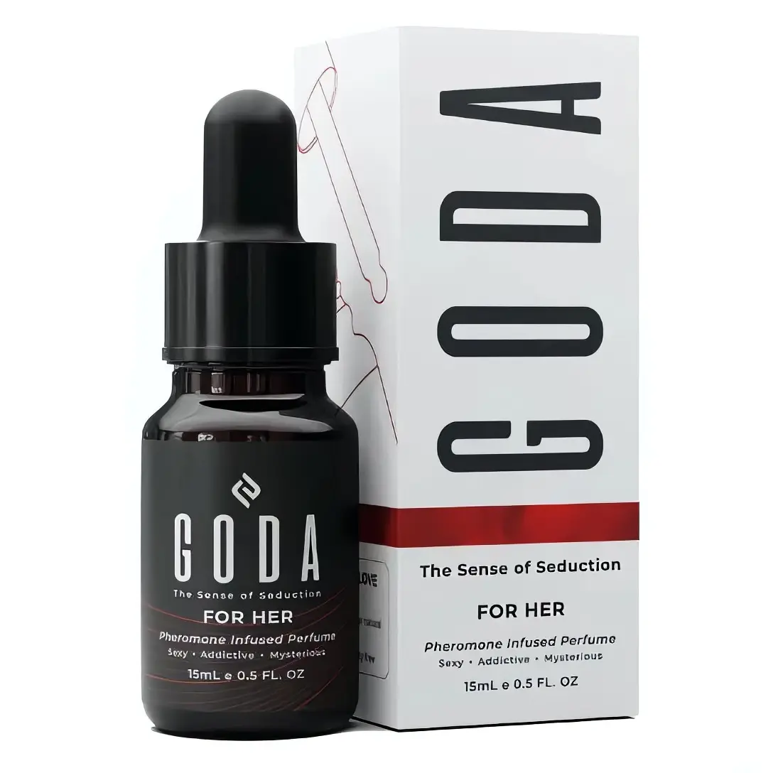 Goda Women's Pheromones Fragrance Oil - 15ml Light Oil with Jasmine & Rose, Long-Lasting Sweet & Spicy Aroma, Vegan, Cruelty-Free, Pheromones Perfume for Women (Apply Drops), Vegan Safe