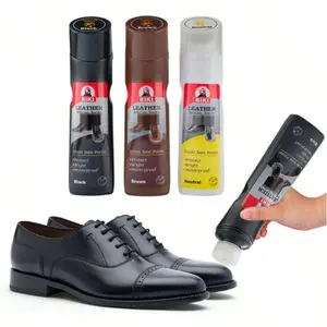 Neutral Brown Black Leather Care Cleaning Liquid Shoe Polish