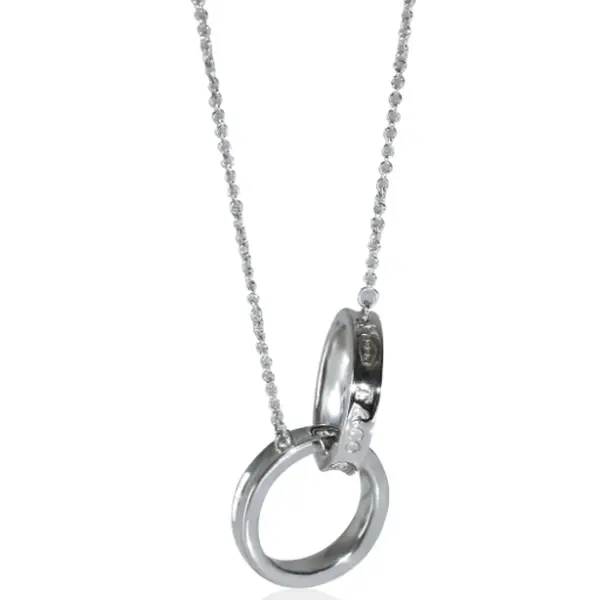 Pre-owned Tiffany & Co. Sterling Silver 1837 Interlocking Circle Pendant