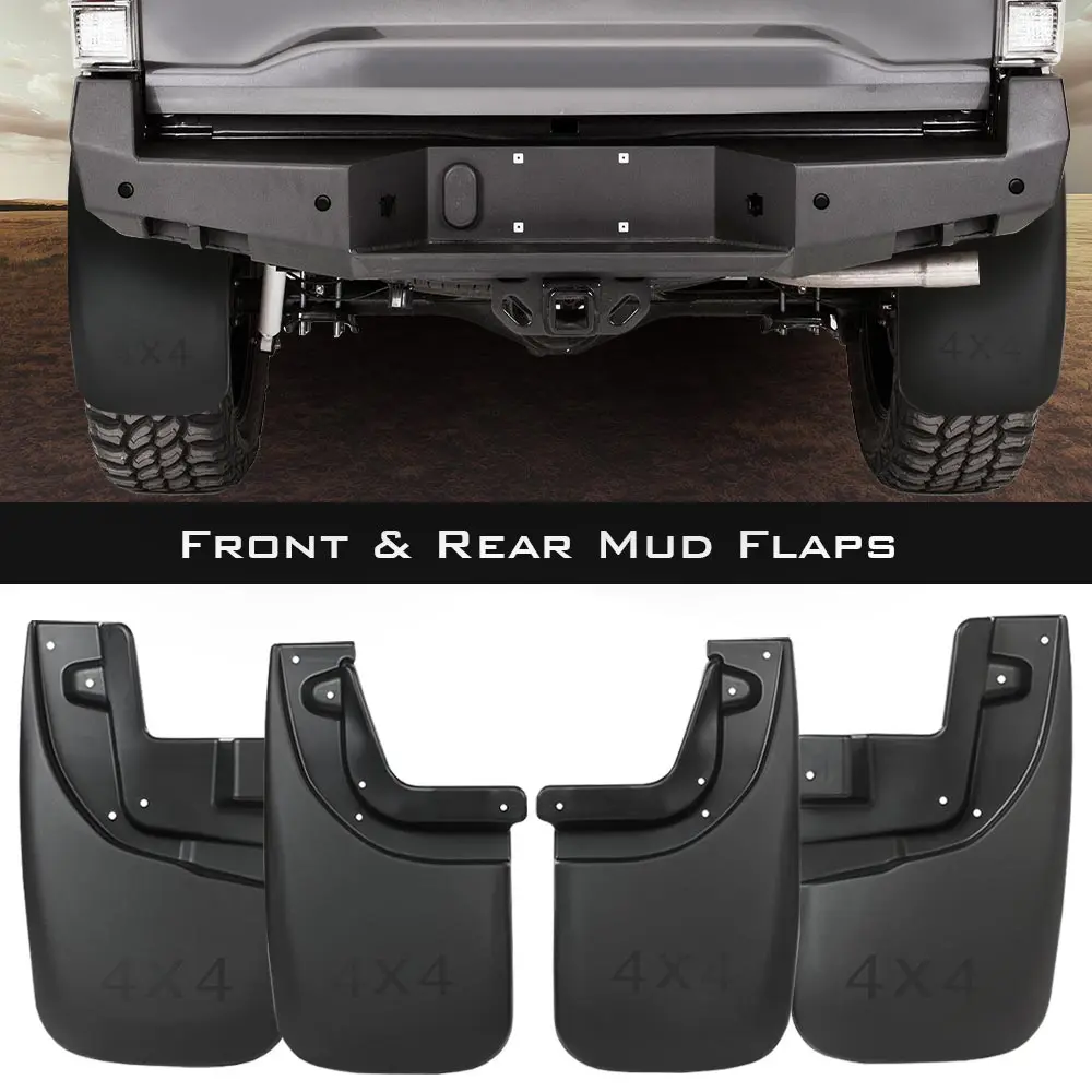 CROSSDESIGN Front & Rear Mud Flaps for 2005-2015 Toyota Tacoma, Automotive Exterior Splash Guards, Automotive Accessories, Accessories for Car