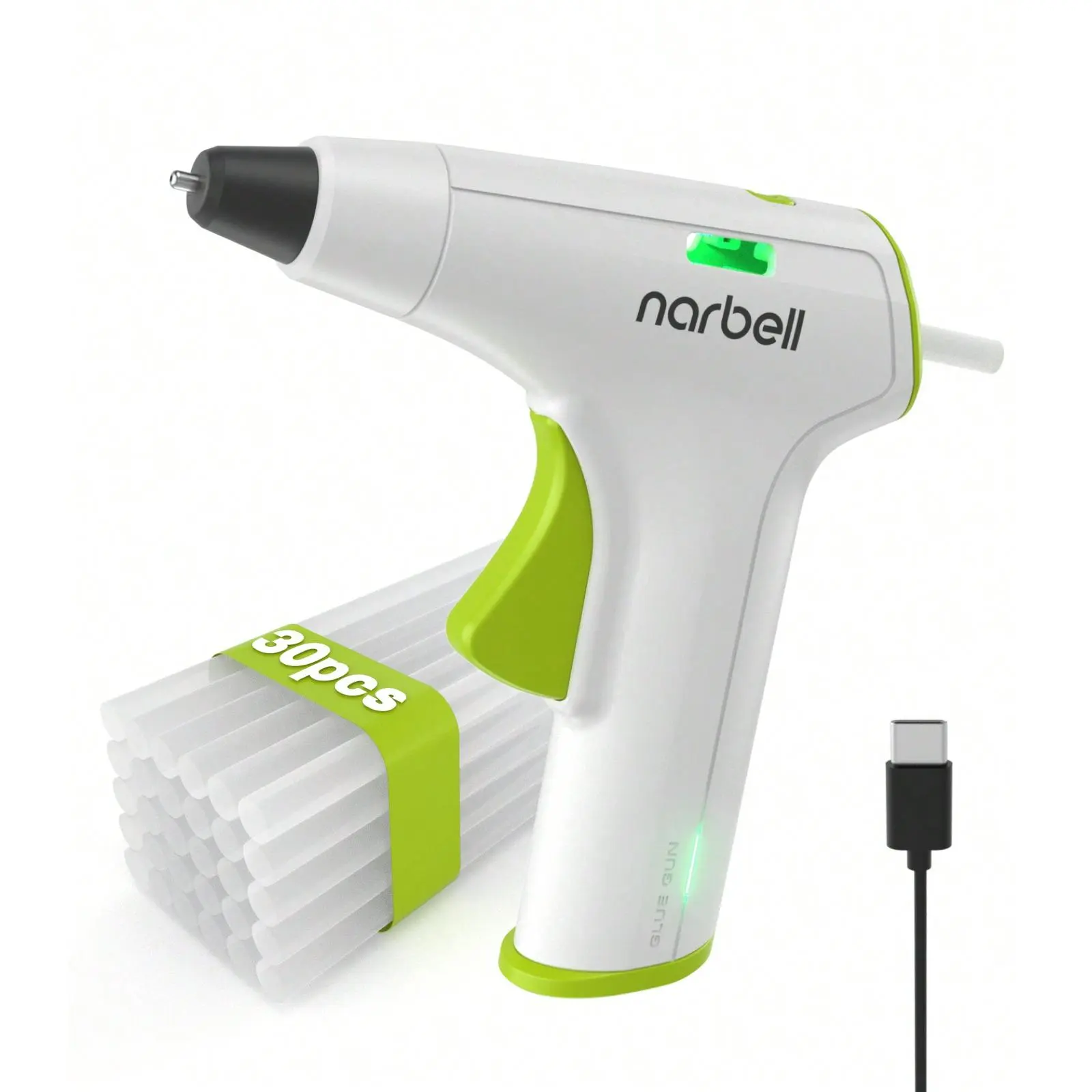 4V Cordless Glue Gun Kit With 30 Pcs Sticks,12s Preheating, 2Ah Battery, Less Drip Nozzle, Auto Shut-Off, For School Crafts/ Arts Project/ Home Repairs/ Decorations