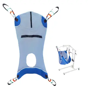 【Father's Day gift】VEVOR Full Body Patient Lift Sling & Commode Opening, Patient Lift Medical Sling for Safe Bathing, Toileting, Polyester Patient Aid Commode Sling for Elderly Disabled Bedridden, 600LBS (Large Size)