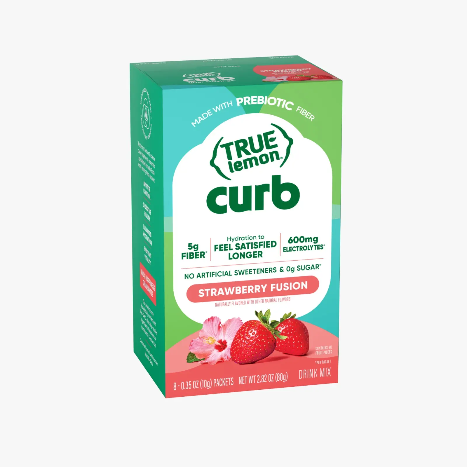 True Lemon Curb Strawberry Fusion | Prebiotic Fiber + Electrolyte Drink Mix with Green Tea True Lemon Curb Strawberry Fusion | Prebiotic Fiber + Electrolyte Drink Mix with Green Tea