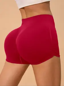 Seamless Booty Lifting Shorts, High Waist Tummy Hold, Stretchy & Soft Fabric, No-Rolling Workout Biker Shorts for Women