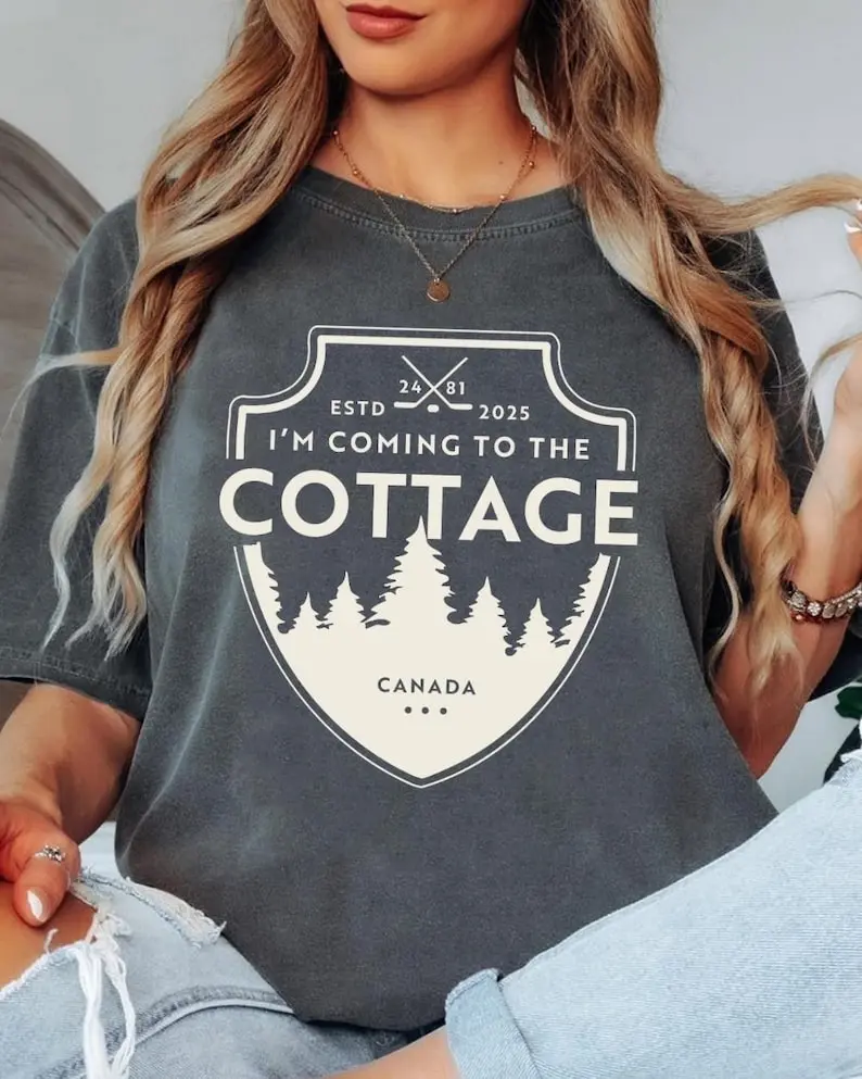 Comfort Color Coming to the cottage cotton shirt, Cozy cabin, Heated Rivalry shirt, funny shirt, Romance Hockey Shirt Sweatshirt