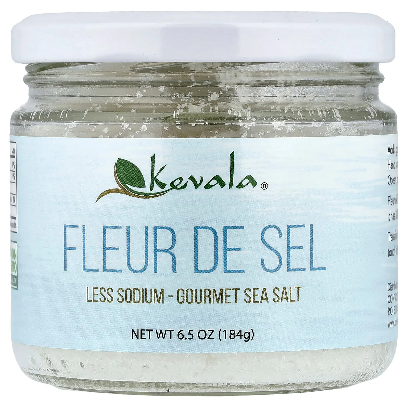 Kevala Fleur De Sel, Gourmet Sea Salt, Less Sodium, 6.5 oz (184 g) Kevala Fleur De Sel, Gourmet Sea Salt, Less Sodium, 6.5 oz (184 g)