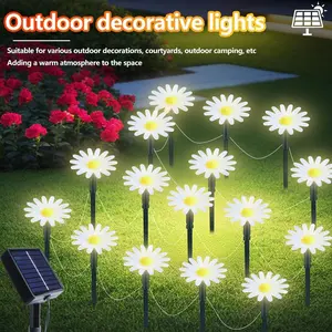 Solar Outdoor Garden Lawn Pilot leds Light Waterproof Courtyard Flower Path Light String for Camping Wedding Christmas Decor