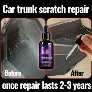 Car Plastic Restorer Gloss Concentrate Enhancer Leather & Panel Renewal Wax Coating Agent Back To Black Shine Auto Polish